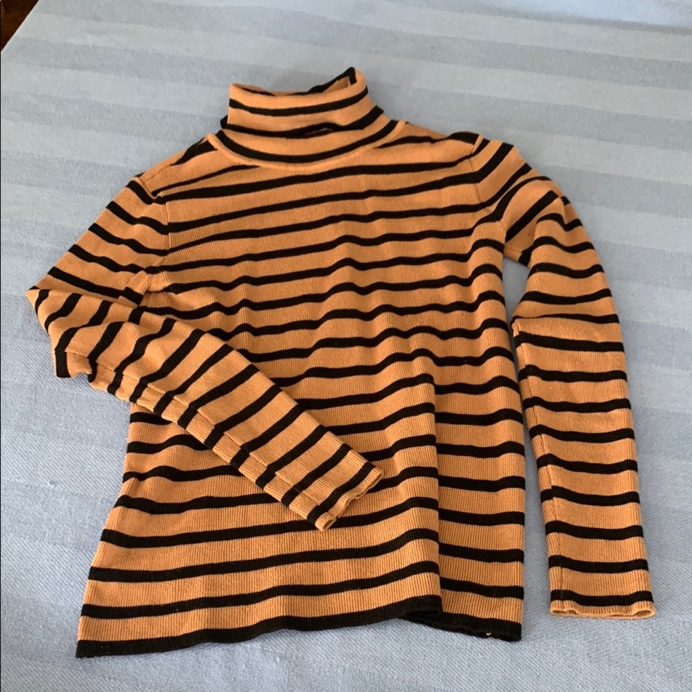 T Tahari turtleneck Striped Sweater